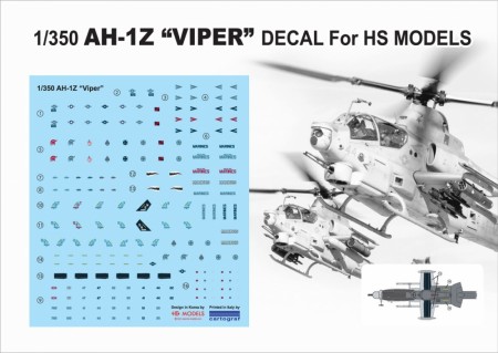 HS Models 1:350 - Bell AH-1 Z Viper - Decal Set (for HS Models kits)