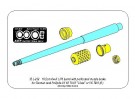 10,5cm KwK L/70 barrel with perforated muzzle brake for German Pz.Kpfw. VII 