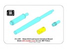 90 mm M-36 tank barrel  cyrindrical Muzzle Brake with mantlet cover for U.S. M47 Patton thumbnail