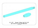 Barrel 128mm KwK 44 L/55 for Typ 204 Mauschen (Takom) thumbnail