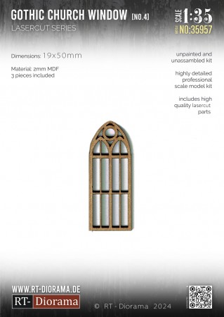 RT-Diorama 1:35 - 35957 Gothic Church Windows No.4
