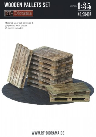RT-Diorama 1:35 - 35407 Wooden Pallets Set (10 pcs.)