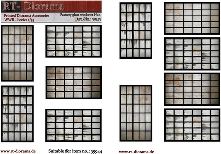 RT-Diorama 1:35 - 35743 Factory Glass Windows No.1