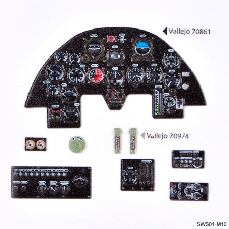 SWS01-M10 Shinden 3D Acrylic Instrument Panels Set