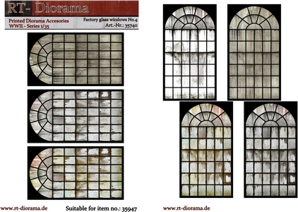 RT-Diorama 1:35 - 35740 Factory Glass Windows No.4