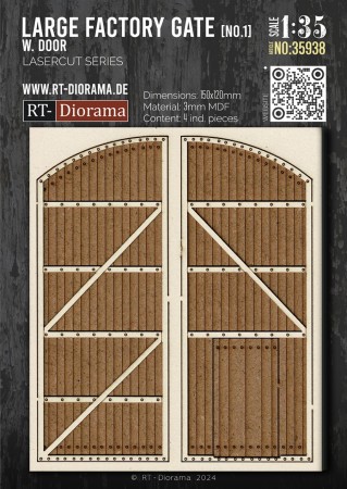 RT-Diorama 1:35 - 35938 Large Factory Gate with Door