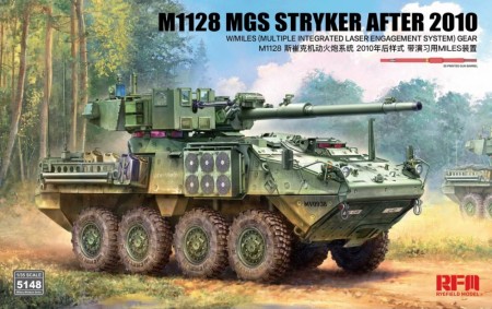 Rye Field Model 1:35 - M1128 MGS Stryker After 2010 with 3D Printed Gun Barrel w/ MILES (5148)