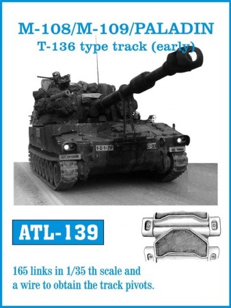 FriulModel 1:35 - ATL-139 M-108/M109/PALADIN T-136 type tracks (early)