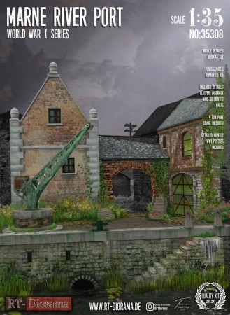 RT-Diorama 35308 Diorama Base: Marne River Port WWI (1:35)