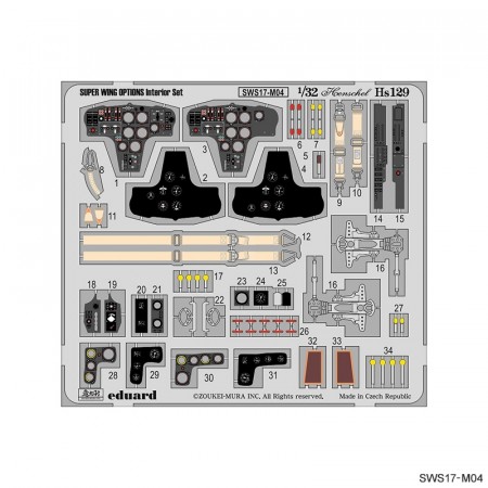 SWS17-M04 Hs 129 Interior Set