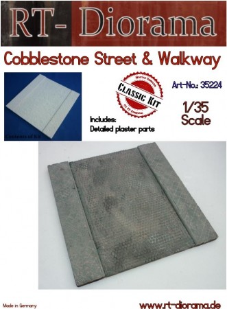 RT-Diorama 35224 Cobblestone Street & Walkway (1:35)