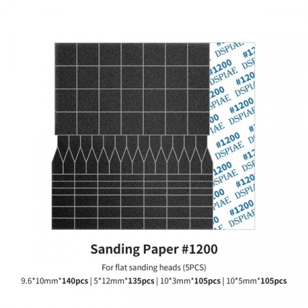 DSPIAE Sanding Paper for Flat Reciprocating Sanding Head #1200