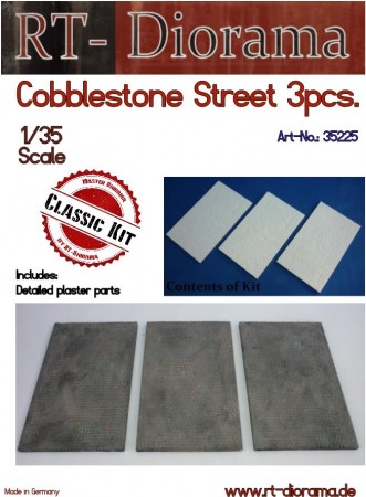 RT-Diorama 35225 Cobblestone Street (3 pcs) (1:35)