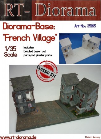 RT-Diorama 35165 Diorama-Base: French Village (3 pieces) (1:35)