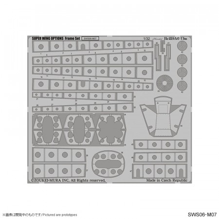 SWS06-M07 He 219 A-0 Photo-Etched Frame Set