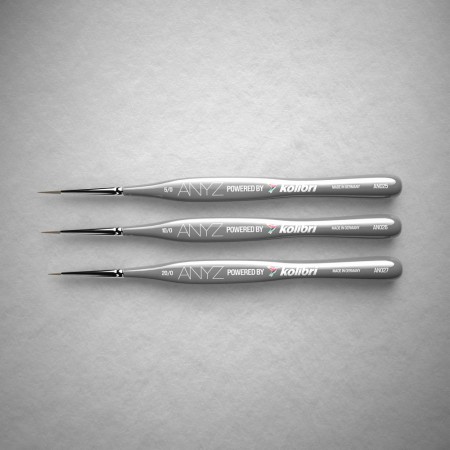 Anyz Martisan Kolinsky paint brushes for details (3 brushes SET)