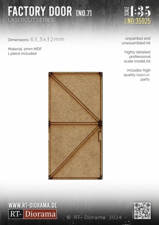 RT-Diorama 1:35 - 35925 Lasercut Industrial Doors No.7