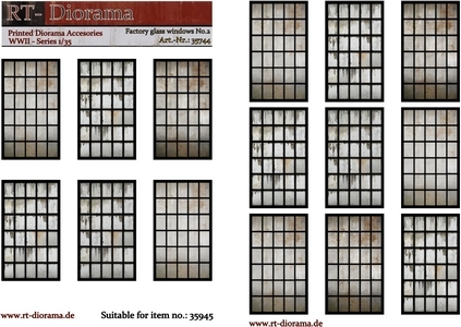 RT-Diorama 1:35 - 35744 Factory Glass Windows No.2