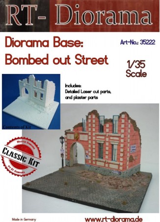 RT-Diorama 35222 Diorama Base: Bombed out Street (1:35)