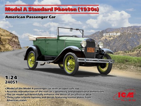 ICM 1:24 - Ford Model A Standard Phaeton (1930's)  (24051)