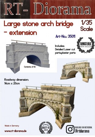 RT-Diorama 35011 Large Stone Arch Bridge - Extension (1:35)