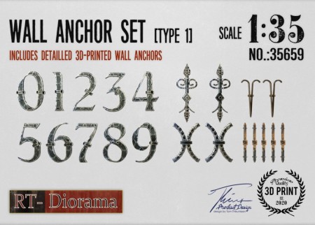 RT-Diorama 1:35 - 35659 Wall Anchor Set (Type 1)