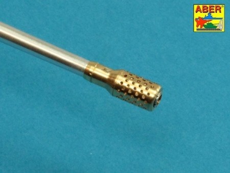 10,5cm KwK L/70 barrel with perforated muzzle brake for German Pz.Kpfw. VII 