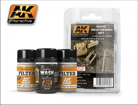 AK-Interactive AK 260 Wood Weathering set