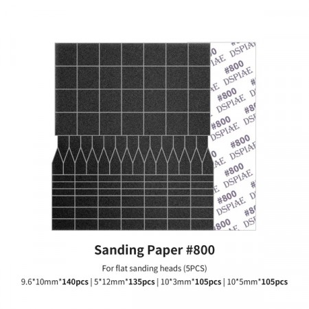 DSPIAE Sanding Paper for Flat Reciprocating Sanding Head #800