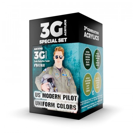 AK-Interactive AK 11761 US Modern Pilot Uniform Colors Set