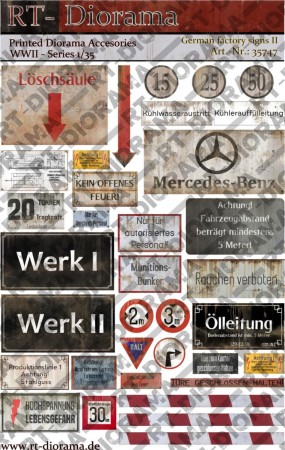 RT-Diorama 1:35 - 35747 German Factory Signs No.2