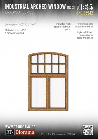 RT-Diorama 1:35 - 35942 Industrial Arched Window No.2