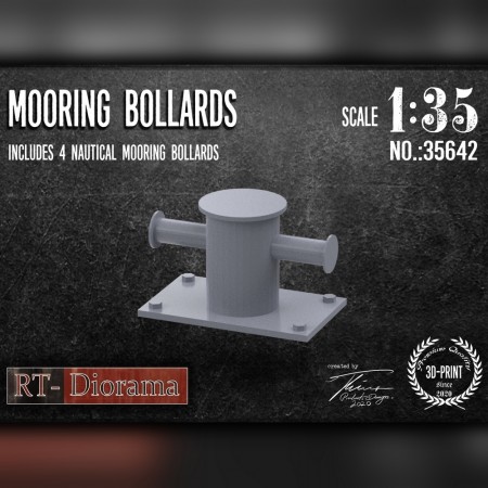 RT-Diorama 1:35 - 35642 Mooring Bollard - 3D Resin Print (4 pcs)